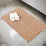 Superior Nora Cotton Thick Solid Checkered Washable Bath Mat Set of 2