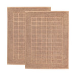 Superior Nora Cotton Thick Solid Checkered Washable Bath Mat Set of 2