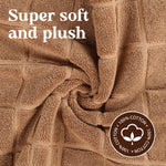 Superior Nora Cotton Thick Solid Checkered Washable Bath Mat Set of 2
