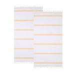 Tropical Cabana Stripe Fouta Cotton Beach Towel Set of 2 Piece