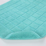Superior Nora Cotton Thick Solid Checkered Washable Bath Mat Set of 2