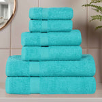 Superior 6 Piece Cotton Eco-Friendly Soft Absorbent Towel Set