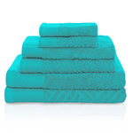 6 Piece Egyptian Cotton Basketweave Towel Set
