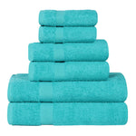 Superior 6 Piece Cotton Eco-Friendly Soft Absorbent Towel Set