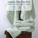 Egyptian Cotton Heritage Plush Towel Set 8 Piece