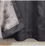 Blackout Window Curtains Wave Geometric Room Darkening Washable Set of 2