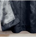 Blackout Window Curtains Wave Geometric Room Darkening Washable Set of 2
