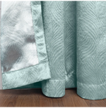 Blackout Window Curtains Wave Geometric Room Darkening Washable Set of 2