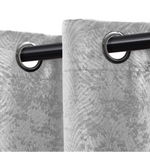 Blackout Window Curtains Wave Geometric Room Darkening Washable Set of 2