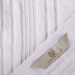 Superior Zero Twist Cotton Solid & Jacquard Floral Bath Towel Set of 4