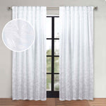 Leaves Room Darkening Back Tabs Blackout Curtain Panels, Set of 2