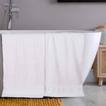 Chevron Zero Twist Solid Jacquard Cotton Bath Sheet Set of 2