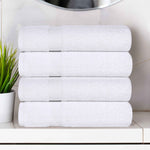 4 Piece Cotton Bath Towel Set Highly Absorbent Quick Dry Eco Friendly
