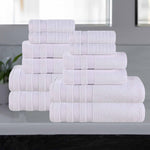Superior Brea Zero Twist Cotton Ribbed Geometric 12 Piece Towel Set