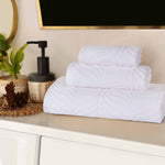 Superior Chevron Zero Twist Cotton Jacuqard 3 Piece Towel Set