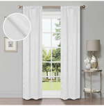 Blackout Window Curtains Wave Geometric Room Darkening Washable Set of 2