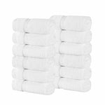 12-Piece Plush Face Towels Ultra Soft Egyptian Giza Cotton Niles