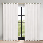 Classic Modern Solid Room Darkening Blackout Curtain Panels, Set of 2