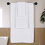Superior Chevron Zero Twist Cotton Jacuqard 3 Piece Towel Set