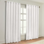 Classic Modern Solid Room Darkening Blackout Curtain Panels, Set of 2
