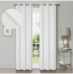 Blackout Window Curtains Wave Geometric Room Darkening Washable Set of 2