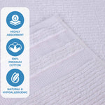 Superior Brea Zero Twist Cotton Ribbed Geometric 9 Piece Towel Set