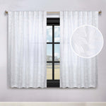 Leaves Room Darkening Back Tabs Blackout Curtain Panels, Set of 2