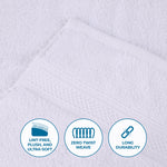 6 Piece Towel Set Zero Twist Cotton Chevron Jacquard Towels