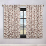 Leaves Room Darkening Back Tabs Blackout Curtain Panels, Set of 2