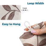 Blackout Window Curtains Leaves Pattern Room Darkening Set of 2