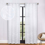 Leaves Room Darkening Washable Blackout Curtain Panels, Set of 2
