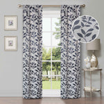 Leaves Room Darkening Washable Blackout Curtain Panels, Set of 2