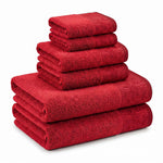 Wisteria Floral Jacquard 6-Piece Cotton Towel Set – Medium Weight Bathroom Towels