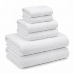 Wisteria Floral Jacquard 6-Piece Cotton Towel Set – Medium Weight Bathroom Towels