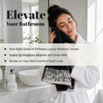 Cotton Floral Jacquard Border Bath Towel Set of 4 - Wisteria