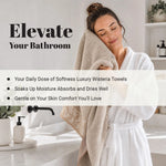 Wisteria Floral Jacquard 12-Piece Cotton Towel Set – Medium Weight Bathroom Towels