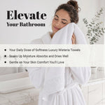 Wisteria Floral Jacquard 12-Piece Cotton Towel Set – Medium Weight Bathroom Towels