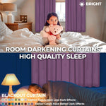 Blackout Window Curtains Solid Room Darkening Washable Set of 2