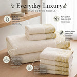 Wisteria Floral Jacquard Cotton Hand Towels – 4-Piece Hand Towel Set