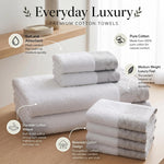 Wisteria Floral Jacquard Cotton Hand Towels – 4-Piece Hand Towel Set