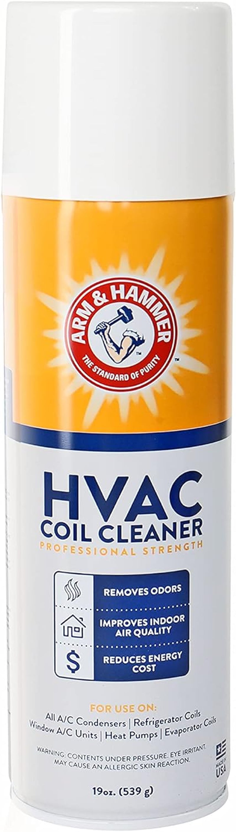 Biodegradable HVAC and Air Conditioner Coil Cleaner Foam Aerosol Spray, No Rinse, 19 Fl. Oz, AHCC-19 by