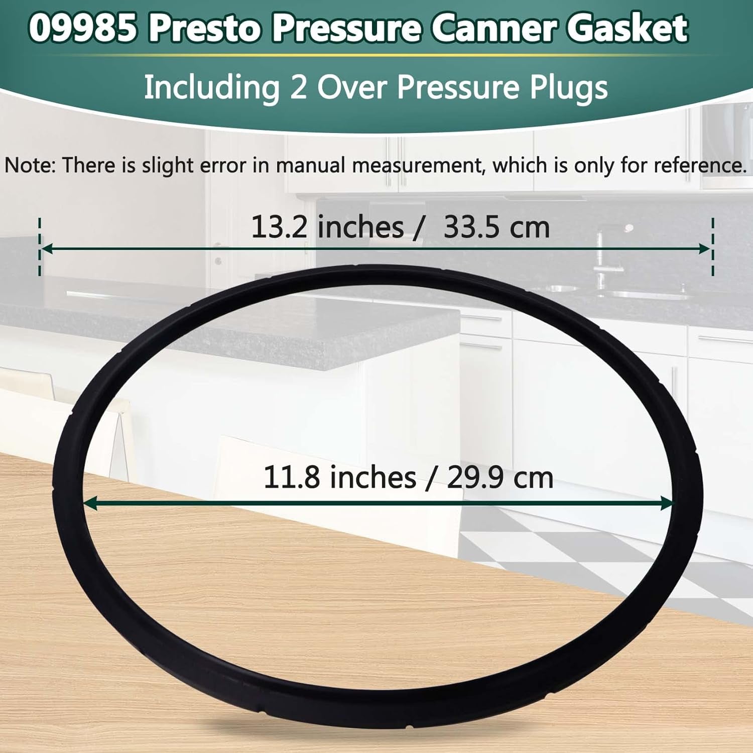 2 09985 for Presto Pressure Canner Sealing Ring Gasket 01745 01751 01755 01781 01782 01784 Presto Pressure Cooker 16 18 23 Quart Including 2 Overpressure Plug Presto 23 Quart Pressure Canner Parts