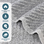 Superior Amelia Cotton Blend Diagonal Ribbed 12 Piece Towel Set