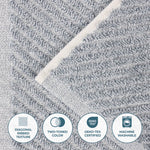 Superior Amelia Cotton Blend Diagonal Ribbed 12 Piece Towel Set