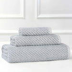 Superior Amelia Cotton Blend Diagonal Ribbed 3 Piece Towel Set