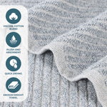 Superior Amelia Cotton Blend Diagonal Ribbed 3 Piece Towel Set