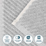 Superior Amelia Cotton Blend Diagonal Ribbed 6 Piece Towel Set