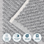 Superior Amelia Cotton Blend Diagonal Ribbed 8 Piece Towel Set