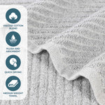 Superior Amelia Cotton Blend Diagonal Ribbed 8 Piece Towel Set