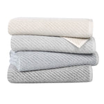 Superior Amelia Cotton Blend Diagonal Ribbed 8 Piece Towel Set